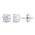 thumbnail image 2 of AFFY 3.90CT 8MM Moissanite Diamond Solitaire Stud Earrings for Womens 14K White Gold over Silver, 2 of 5
