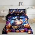 thumbnail image 2 of Manfei Cartoon Owl Full Size Comforter Sets for Kids, Happy Halloween Bedding Comforter Set, Pumpkin Butterfly Bedding Sets, Festival Bedroom Decor, Reversible 3 Pieces, 2 of 8