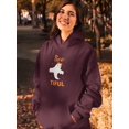 thumbnail image 2 of Bootiful. Ghost W Glitter Hoodie Women -Image by Shutterstock, Female XX-Large, 2 of 4