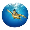 thumbnail image 2 of Cubierta de mesa elástica redonda Paño de cubierta de mesa para mesas de 140 cm de diámetro Restaurante BBQ Sea Turtle Magideal Cubierta de mesa elástica redonda, 2 of 7