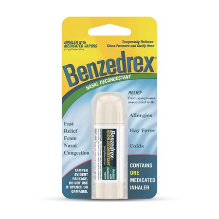 Benzedrex Nasal Decongestant Inhaler, Medicated Nasal Vapor Inhaler, 1 Count (pack of 48)