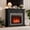 Black with Fireplace, variant on Holliwill 44" Electric Fireplace with Mantel, Free Standing Fireplace Heater with Adjustable LED Flame, 1400W, White Brown