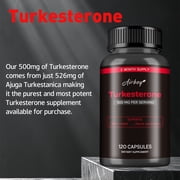 Turkesterone Capsules - Increase Muscle Mass, Promote Muscle Recovery, and Improve Athletic Performance - 120 Count