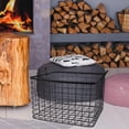thumbnail image 4 of SOPOTUTU Black Metal Indoor Firewood Basket with Open Wire Design for Convenient Log Storage, 4 of 8