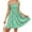 Green Print, variant on Women's Floral Summer Dress Square Neck Sleeveless A Line Mini Dress with Pockets