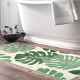 thumbnail image 1 of Alfombra de baño lavable Lukinbox Green Leaf, 1 of 7