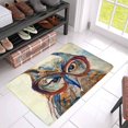 thumbnail image 3 of MKHERT Funny Wise Owl with Big Eyes in Glasses Animal Watercolor Doormat Rug Home Decor Floor Mat Bath Mat 30x18 inch, 3 of 3