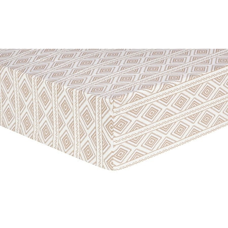Trend Lab Deer Lodge Aztec Fitted Crib Sheet Cream Walmart Com