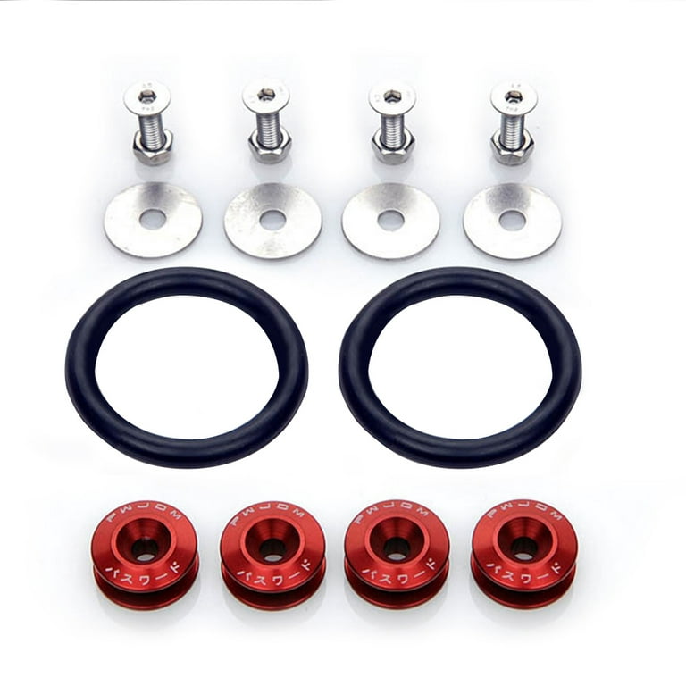 HEVIRGO Durable Quick Release JDM Fasteners Kit for Car Bumpers Trunk Fender  Hatch Lids 