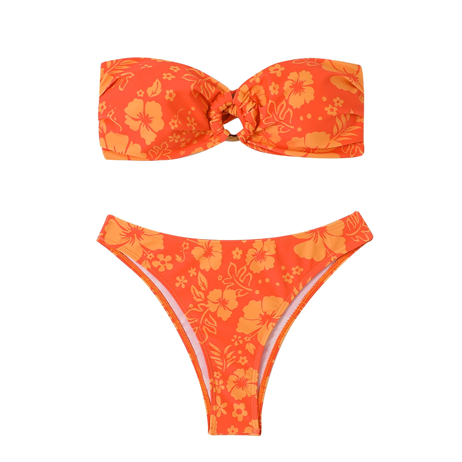 Fanxing Women Strapless Bandeau Tops Swimwear Beach Swimsuit Bikinis