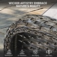 thumbnail image 5 of POCASSY 5 Pieces Patio Furniture Set, Wicker Patio Conversation Set with Swivel Rocking Patio Chairs, Outdoor Couch, Deep Seat Patio Set with Glass Top Coffee Table for Outside in Beige, 5 of 11