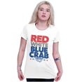 thumbnail image 4 of Maryland Patriotic Crab 4th of July Womens Fitted Plus Size Graphic Tee Brisco Brands 2X, 4 of 5