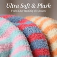 thumbnail image 2 of Colorfut Women's 3-Pairs Cozy Microfiber Anti-Skid Soft Colorful Patterned Fuzzy Crew Socks&nbsp;Slipper (with non-slip silicone grippers) FZ45-B, 2 of 5