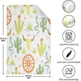 thumbnail image 5 of Wild West Cow Skull Dish Towels Set of 4, Wheel Cactus Snakes Washable Tea Towels Dishcloths Lint-Free 18x28 Inch Fast Drying for Kitchen Restaurant Bar Clean, 5 of 7