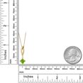 thumbnail image 6 of Gem Stone King 14K Yellow Gold Green Peridot and Lab Grown Diamond Pendant Necklace for Women | 0.76 Cttw | Gemstone August Birthstone | Princess 5MM | With 18 inch Chain, 6 of 6