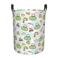 thumbnail image 1 of Balery Frog Wear Chef Hat Cesta de ropa redonda con asas, impermeable, independiente, para ropa, juguetes, dormitorio y familia-Medium, 1 of 6