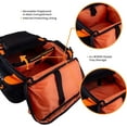 thumbnail image 5 of Amber Sporting Goods Fishing Backpack Waterproof Tackle Bag with Protective Rain Cover Includes 4 Tackle Boxes Stainless Steel Fishing Pliers and Lanyard, Black/Orange, 5 of 8