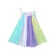 thumbnail image 2 of Vestido de princesa con costuras de rayas arcoíris de verano para niñas pequeñas, 2 of 7