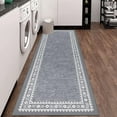 thumbnail image 3 of shiyou-Hallway Runner Rugs 2x6 Washable Runner Rug Grey Farmhouse Kitchen Runner Rug Vintage Laundry Room Rug Runner Non Slip Floor Carpet Runner for Kitchen Hallway Laundry, 3 of 4