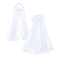 thumbnail image 5 of LEKWK Sheer Cloak with Hood Women Tulle Lightweight Fairy Cloak Elegant Princess Elf Capelet Mesh Medieval Renaissance Halloween Cosplay Costume, 5 of 6