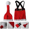 thumbnail image 3 of 1 conjunto de adorable disfraz navideño para bebé, tejido a mano, ropa para fotografía de bebé, 3 of 5