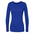 thumbnail image 2 of Sivvan 2 Pack Womens Comfort Long Sleeve T-Shirt/Underscrub Tee - S85002M - RL/WT - M Royal Blue/White, 2 of 5