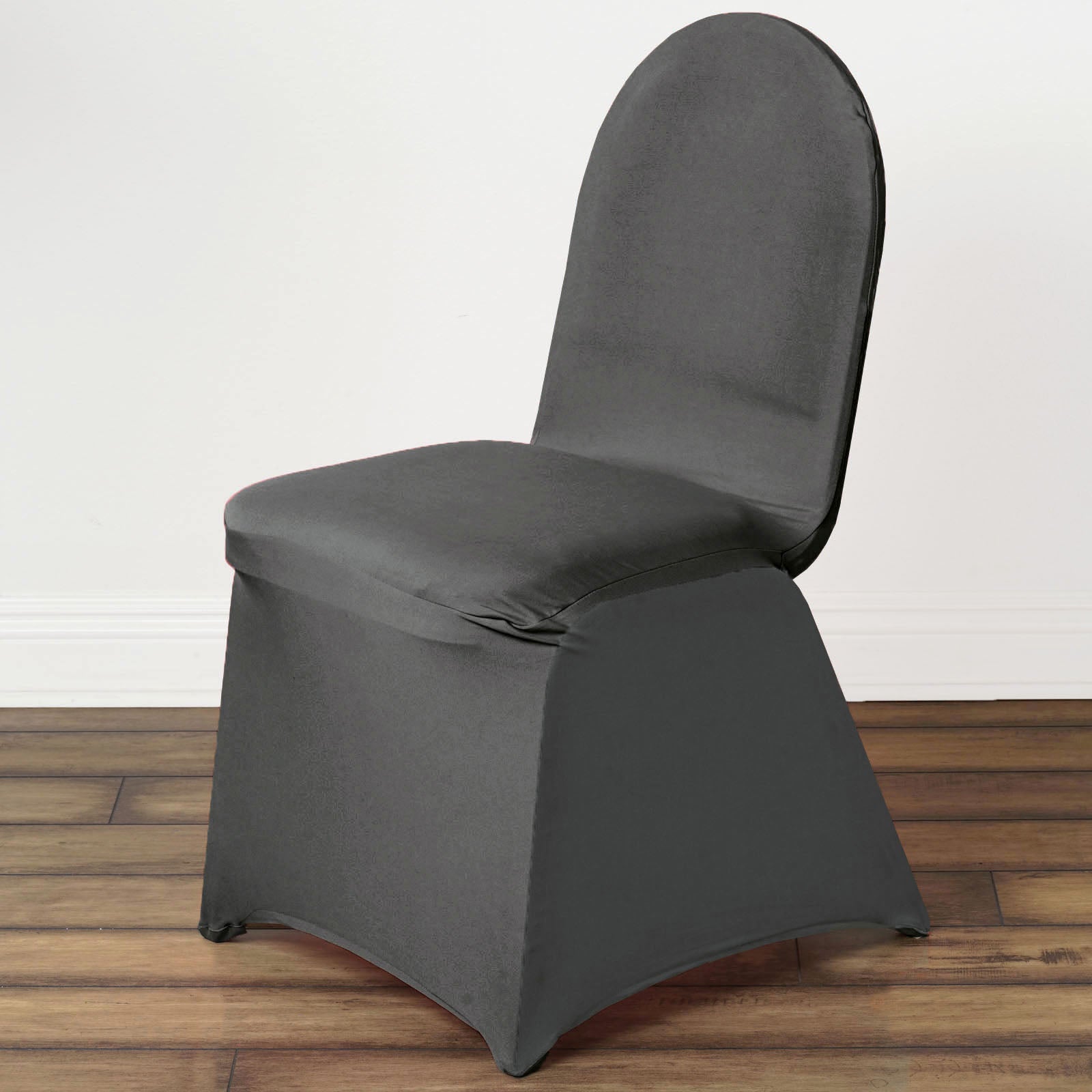 Efavormart Charcoal Grey Stretchy Spandex Fitted Banquet Chair Cover