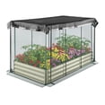 thumbnail image 1 of Galvanized Raised Garden Bed with Cover and Shade Cloth Kit, Open Base Design, Outdoor Metal Planter Box for Growing Vegetables Vegetables, 6 x 3 x 1 ft, 1 of 7