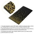 thumbnail image 4 of Uxcell 4 Pack Black Disposable Plastic Tablecloths 54 Inch x 108 Inch Gold Dots Table Covers for Wedding Parties, 4 of 7
