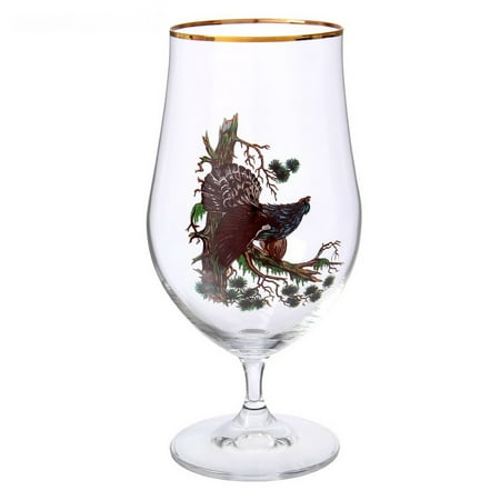 

Bohemia Crystal 40752/550/37179 16.5 Oz Tulip Beer Glass with Hunting Pattern Capercaillie