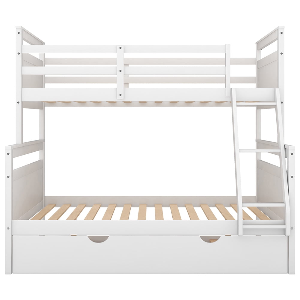 Kadyn Twin Over Twin Bunk Bed with Ladder, Bunk Bed for Family, Teens,No Box Spring Needed