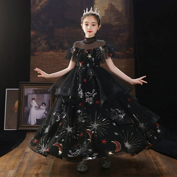 Vestido de pasarela para niños, vestido de princesa anfitriona, vestido de niña de las flores, boda, niña, cumpleaños de niña, hilo hinchado