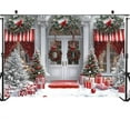 thumbnail image 5 of Winter Christmas Backdrop Snowflake Red Christmas Santa Shop Photography Background Christmas Tree Gifts Xmas Party Decorations Banner Supplies Photo Booth Props, 5 of 5