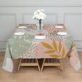 thumbnail image 3 of Orange Boho Plant Pattern Square Tablecloth,Waterproof Square Table Cover,Wipeable Spillproof Washable Table Cover for Home Kitchen Party Decor 42"X42"(107x107cm), 3 of 6