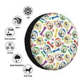 thumbnail image 4 of Fuzoiu Cartoon Labrador Retriever Print Universal Spare Tire Cover with Buckle Strap, Waterproof Wheel Covers for Jeep, Trailer, RV, Truck and All Car-15 inch, 4 of 6