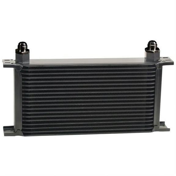 Derale 51988 Stack Plate Cooler, 19 Row, -8AN, 90 Degree Swivel