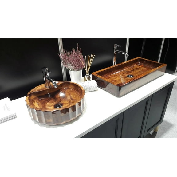 Handmade wooden Teak Wood BathSink,Handcarve basin,Wooden basin Gorgeous teakwoo