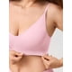 thumbnail image 3 of Sostén MOMANDA para dormir y lactancia sin aros, sin costuras, escote en V, rosa, talla S, 3 of 5