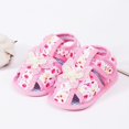thumbnail image 2 of Linfrsh Baby Girls Boys Sandals Summer Beach Outdoor Bowknot Soft Rubber Sole Toddler Princess Flats Walking Shoes(Light Pink,0-6 Months), 2 of 5