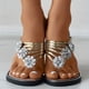 thumbnail image 3 of Chanclas Planas Florales Para Mujer, Zapatos Antideslizantes Con Punta Abierta A La Moda, Toboganes De Playa Para Exteriores, 3 of 4