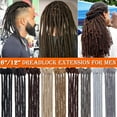 thumbnail image 1 of SEGO 6 Inch Short Dreadlocks Extensions 5 strands Soft Handmade Faux Locs Crochet Dreads Hairpieces for Men Reggae Hip-Pop, 1 of 7