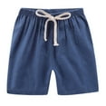 thumbnail image 6 of Hurxie Deals 3 Pack Girl Shorts Summer Casual Linen Shorts Girls Solid Color Soft Elastic Drawstring Waist Short Pants 7 Y Yellow, 6 of 8