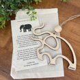 thumbnail image 4 of 2 piezas de adorno de elefante de hermandad y amistad de Navidad con historia y bolsa, adorno colgante, adorno de elefante para tribu de mujeres, decoración de árbol, amigos, 4 of 5