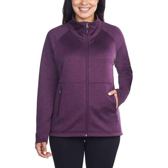 Kirkland Signature Womens Full Zip Fleece Lined Jacket Purple S