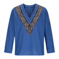 thumbnail image 3 of Chemise Décontractée pour Homme à Manches Longues et Col en V, Style Rétro avec Tissu en Polyester pour un Port Confortable au Printemps et en Été, Idéale pour la Mode de Rue et les Activités de Plein Air, 3 of 6