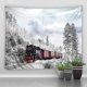 thumbnail image 3 of Tapiz con estampado de muñeco de nieve y alce con paisaje de nieve de invierno para decoración de pared del hogar, sala de estar y dormitorio, 3 of 5