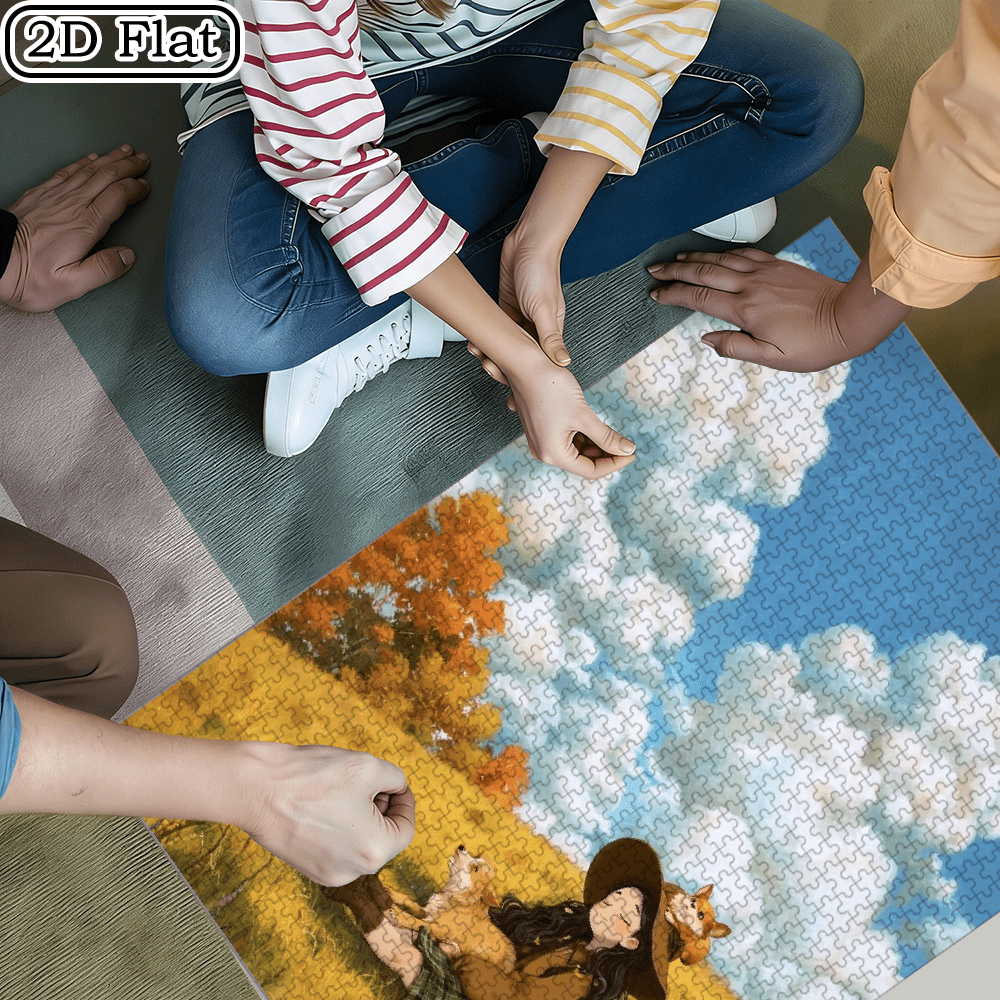 A Box of (1000pcs) Adult Puzzles, Character Landscape Theme, High Difficulty, Suitable for Adults, Family Entertainment.29.4*19.6 in
