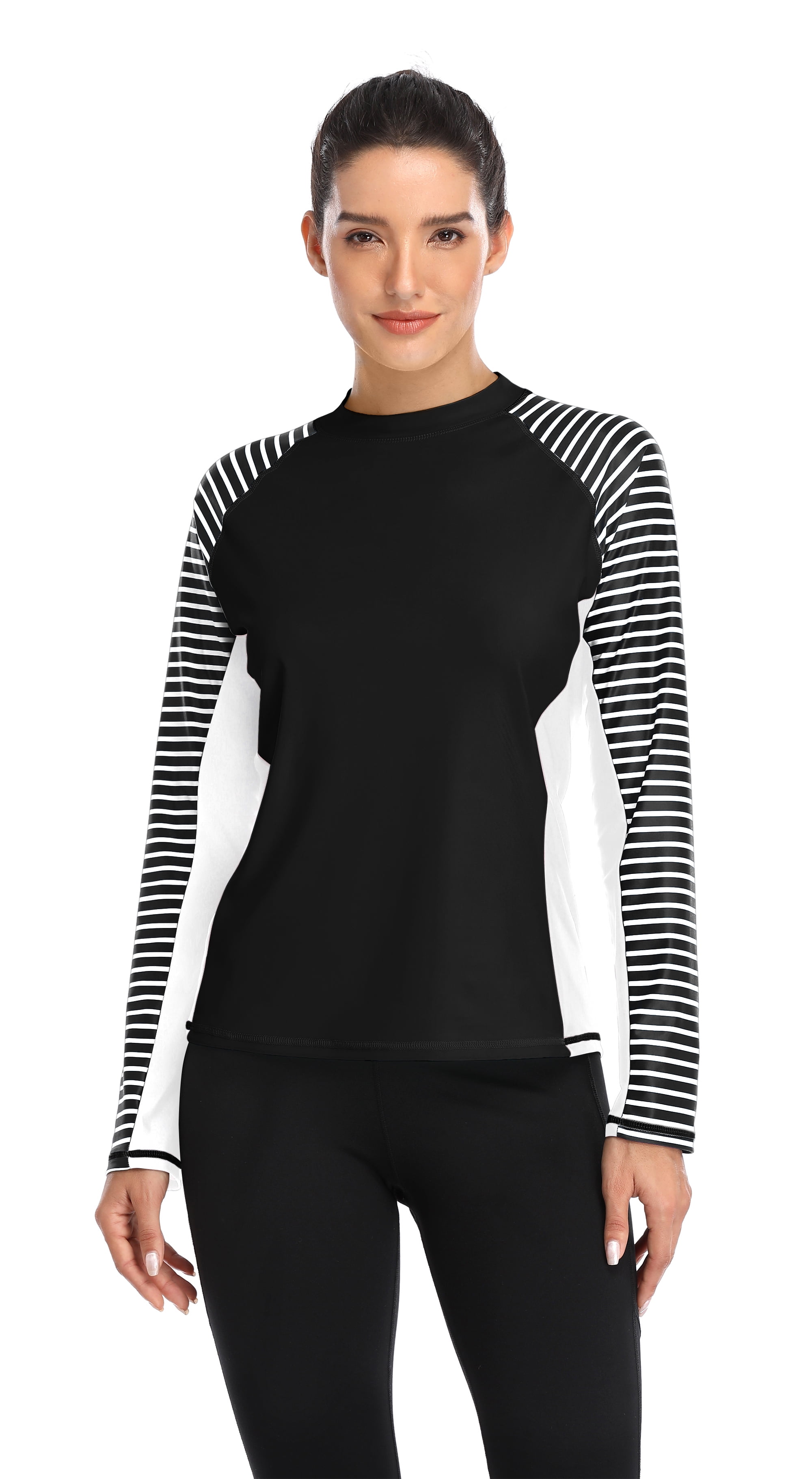 Charmo Women's Long Sleeve Rashguard UPF 50 Sun Protection Swimsuit Top