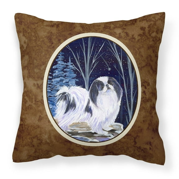 Carolines Treasures SS8374PW1414 Starry Night Japanese Chin Fabric Decorative Pillow, 14Hx14W, multicolor
