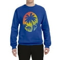 thumbnail image 2 of Tropical Palm Trees Silhouettes with Sunset | Mens Pop Culture Crewneck Graphic Sweatshirt, Royal, Large, 2 of 4